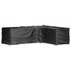 vidaXL Garden Furniture Cover Set of 2 Black Polyethylene, Aluminum