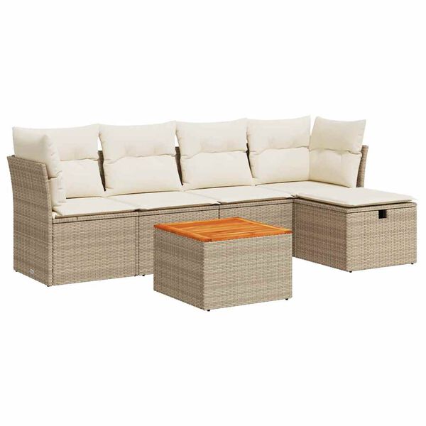 vidaXL Garden Sofa Set Beige