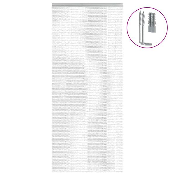 vidaXL Chain Door Fly Screen 35.4x86.6" Aluminium
