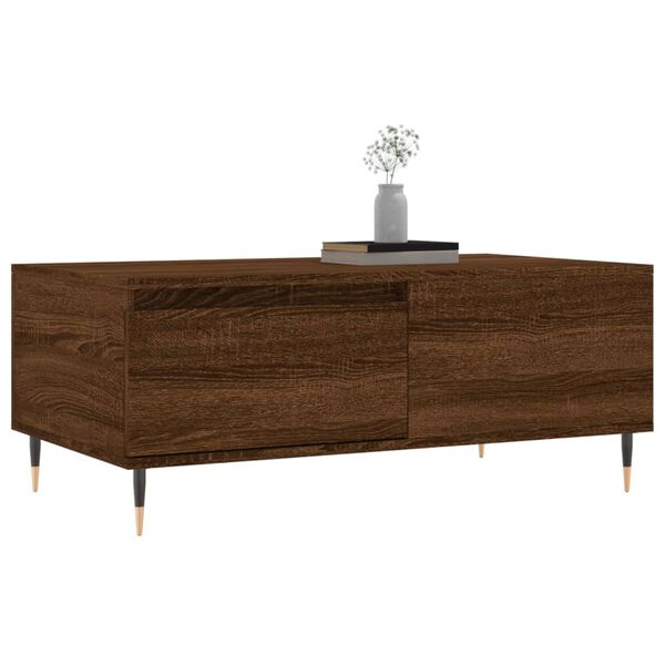vidaXL Coffee Table Brown Oak Engineered wood, Metal Medium Coffee Table