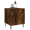 vidaXL Bedside Cabinet Smoked oak Engineered wood, iron, aluminum
