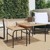 vidaXL Garden Nest Of Coffee Table Set of 2 Brown and Black