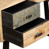 vidaXL Writing Desk Reclaimed Wood Reclaimed Teak, Steel 43.3 in desk