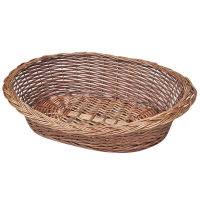 vidaXL Willow Dog Basket/Pet Bed Natural 19.7"