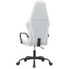 vidaXL Gaming Chair White and Pink PVC, Cotton, Polyester, Metal, Plywood