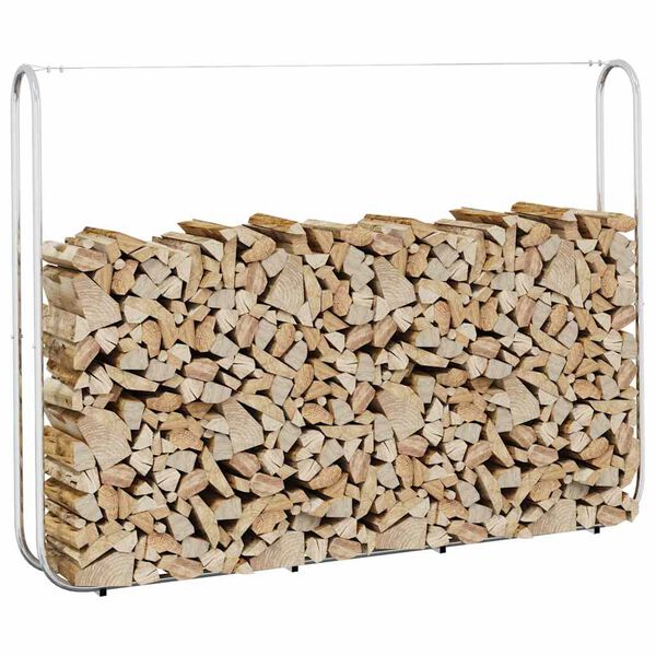 vidaXL Firewood Rack 78.7x9.8x59.1" Galvanised steel