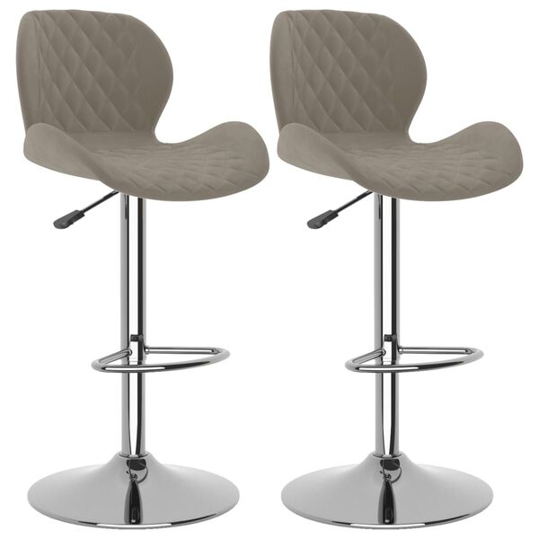vidaXL Bar Stool Set of 2 Light grey