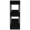 vidaXL Book Cabinet Black Engineered Wood Medium Book Cabinet