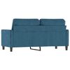 vidaXL 2-seater Sofa Blue Velvet (100% polyester), metal, textilene