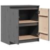 vidaXL Side Cabinet Gray Solid Pinewood Compact Side Cabinet
