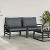 vidaXL Outdoor Furniture 2 pcs Anthracite 31.50 x 31.50 x 27.95 in