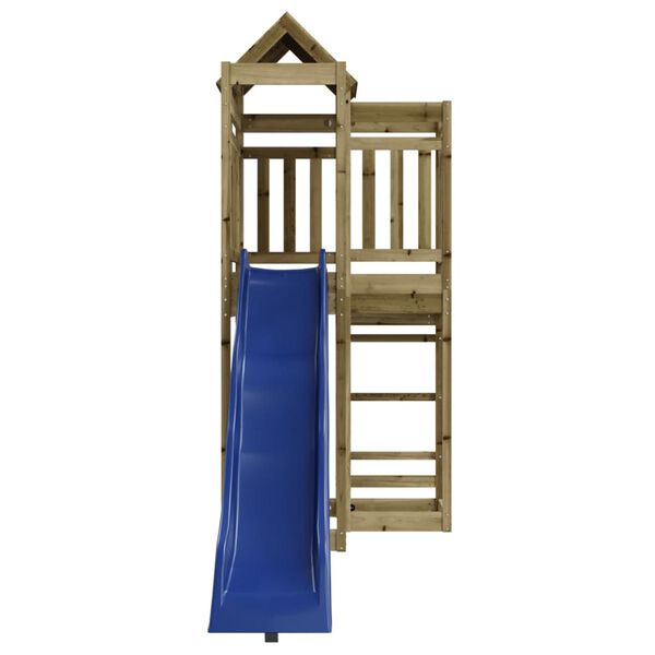 vidaXL Outdoor Playset Natural wood, Blue Vacuum pressure treated pine wood