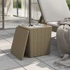 vidaXL Garden Table With Removable Lid Light Brown Polypropylene (PP)