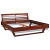 vidaXL Double Bed Brown Solid Acacia Wood Double Wood Grain Double Bed