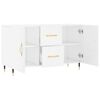 vidaXL Sideboard White Engineered wood, metal Sideboard Rectangular