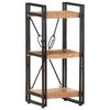 vidaXL Bookcase Natural Wood and Black