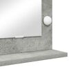 vidaXL Vanity Mirror with Mirror Concrete Grey 39.37 x 17.72 x 7.09 in