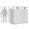 vidaXL Garden Shed Grey Galvanized steel 74.8 x 48.8 x 71.3 in