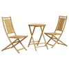 vidaXL Bistro Set Natural Bamboo Bamboo Medium Foldable Bistro Set