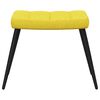 vidaXL Relaxing Chair With Stool Mustard yellow Polyester, Steel Medium