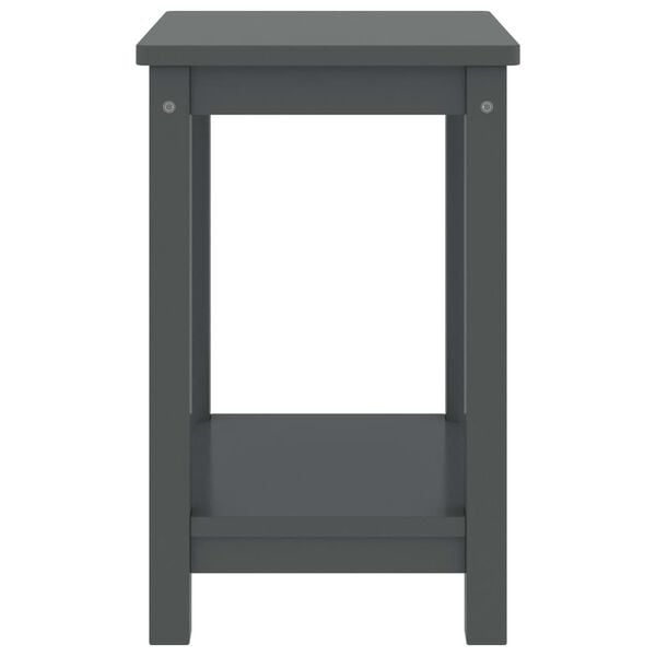 vidaXL Bedside Cabinet Dark Gray Solid Pinewood Small Storage