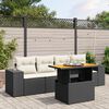 vidaXL Outdoor Sofa Set Black, Cream White