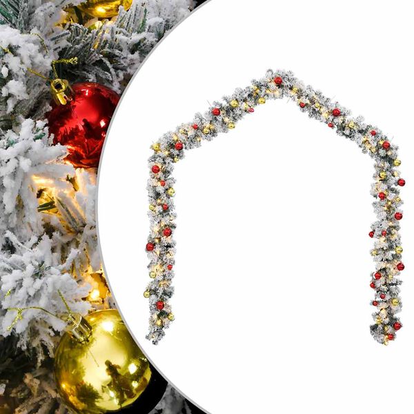 vidaXL Christmas Garland Green, Gold, Red PVC 20 meters