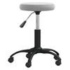vidaXL Massage Stool Light Grey Velvet, Powder-Coated Steel