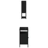 vidaXL Bathroom Furniture Set Black