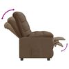 vidaXL Recliner Brown 100% polyester fabric, plywood, iron Standard