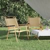 vidaXL Camping Chair Set of 2 Beige