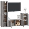 vidaXL TV Cabinet Set Set of 4 Grey Sonoma Engineered Wood