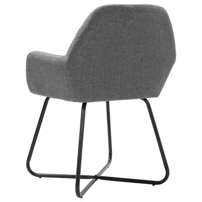 vidaXL Dining Chairs 2 pcs Dark Gray Fabric