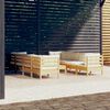 vidaXL Garden Lounge Set Cream Solid pine, fabric Large Modular