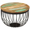 vidaXL Coffee Table Multicolor Solid reclaimed wood, steel Small