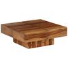 vidaXL Coffee Table Natural wood Solid Acacia Wood 31.5 x 31.5 x 11.8 in