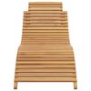 vidaXL Sun Lounger Folding Brown 184 x 55 x 59 cm Solid Teak Wood
