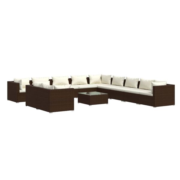 vidaXL Garden Lounge Set Brown