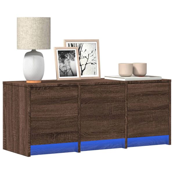 vidaXL TV Cabinet Brown Oak Engineered Wood Medium TV Cabinet