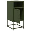 vidaXL Bedside Cabinet Set of 2 Olive Green Steel Medium