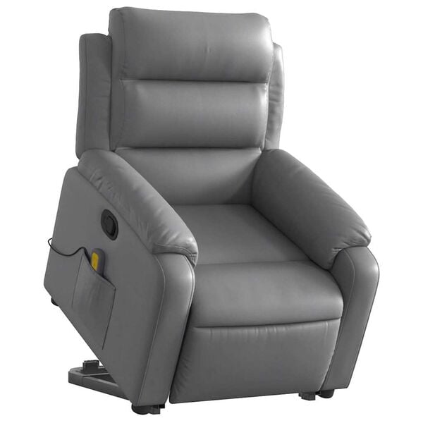 vidaXL Stand Up Massage Recliner Chair Gray