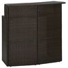 vidaXL Garden Bar Set Brown PE rattan, powder-coated steel