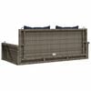 vidaXL Patio Swing Bench Gray, Navy Blue