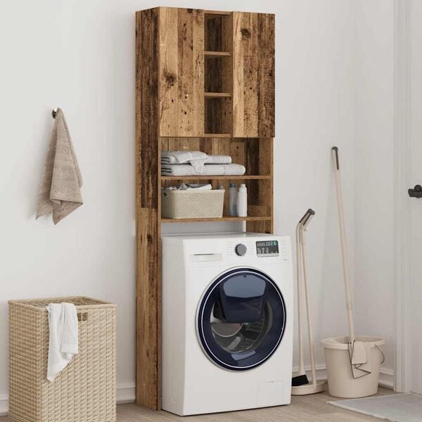 vidaXL Washing Machine Cabinet Old Wood 25.2x10.0x74.8"