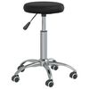 vidaXL Dining Chair Black Faux leather, chrome-plated steel Adjustable