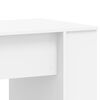 vidaXL Desk White Engineered Wood Standard Desk Rectangular Modern