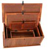 vidaXL Storage Chest Brown Solid acacia wood, MDF Set of 3 Storage Chest