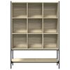 vidaXL Bookcase Sonoma Oak Engineered Wood Medium Rectangular Modern