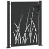 vidaXL Garden Gate 39.4x49.2" Corten Steel Grass Design