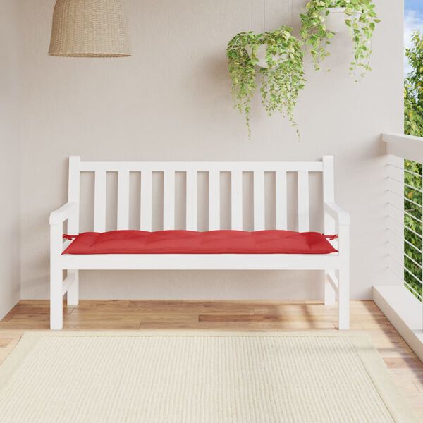 vidaXL Garden Bench Cushion Red Oxford fabric 59.1 x 19.7 x 2.8 in